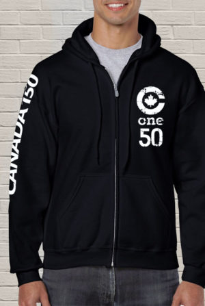 Canada 150 Mens Full Zip Hoodie