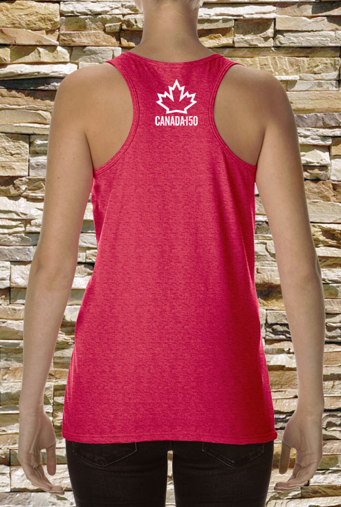Canada 150 Womens Race Back Tshirt