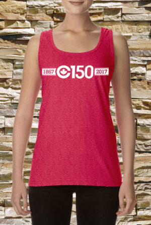 Canada 150 Womens Race Back Tshirt